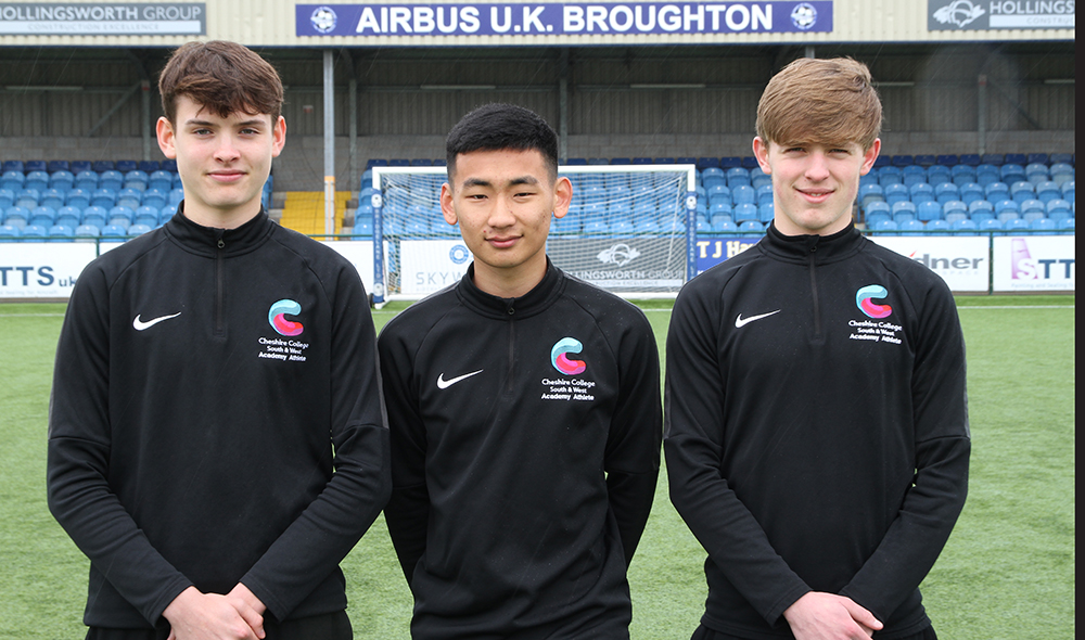 Sports students at Airbus UK Broughton Football Ground